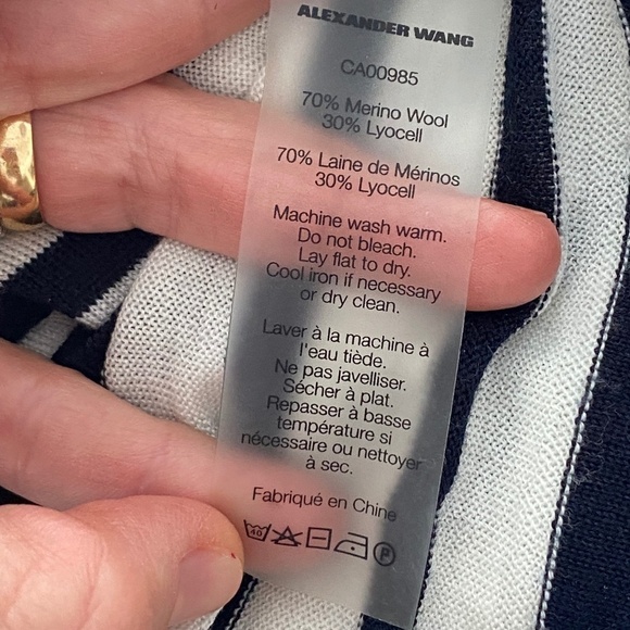 Alexander Wang Striped Off The Shoulder Top XS - Picture 4 of 4